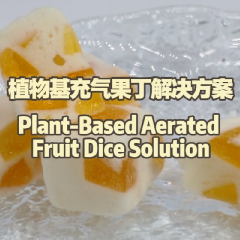 Plant-Based Aerated Fruit Dice Solution